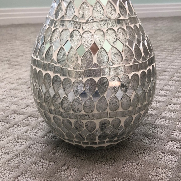 Pier 1 Accents Silver Mosaic Vase From Pier Poshmark